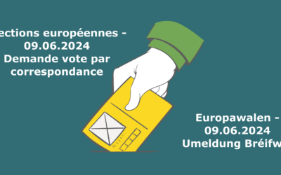 Umeldung Bréifwal – Demande d’admission au vote par correspondance pour les élections européennes du 9 juin 2024