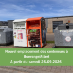 Neie Standuert vun de Recyclingscontainer zu Béiwen/Atert